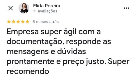 avaliação elida pereira empresa super ágil com a documentação